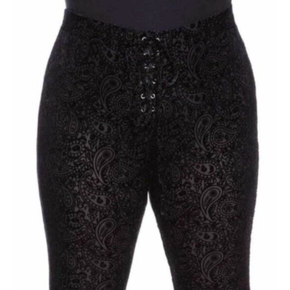 NWT Killstar Black She's Electric Velvet Flares 4XL fits 18 2X - Picture 2 of 11